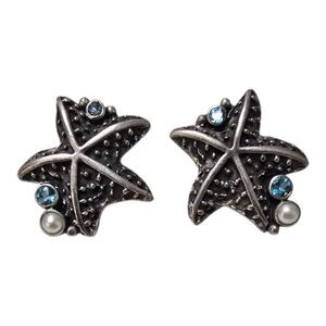 Sterling Silver Mars & Valentine SIGNED STARFISH Earrings